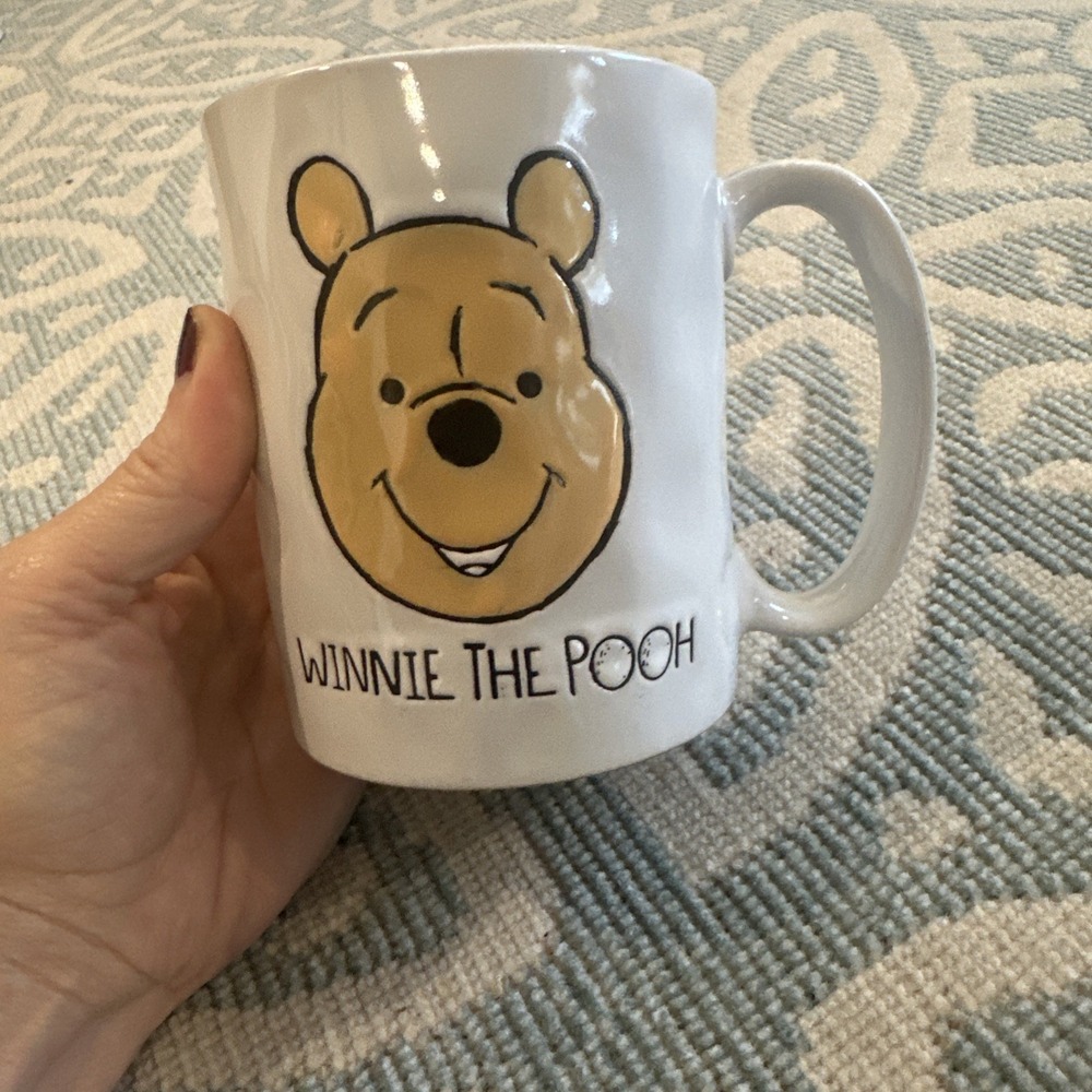 Disney Winnie The Pooh Coffee Mug Tea Cup Large 17oz Ceramic White